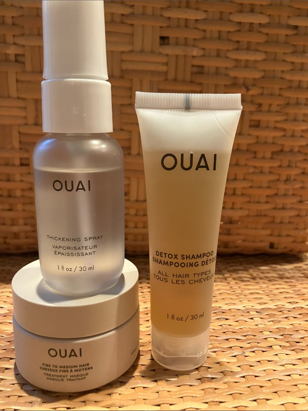 OUAI Travel Set NEW Detox Shampoo